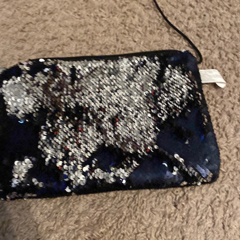 Glam bag sequins popper clutch shoulder bag